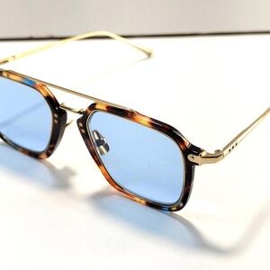 Tortoise Shell Blue Lens Glasses